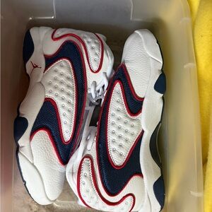 Nike Kids White and Navy Sneakers